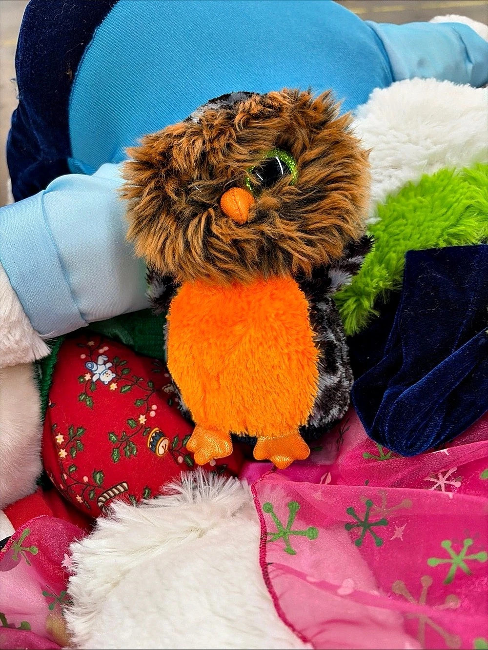 Ty Midnight the Owl Orange & Brown Plush Owl